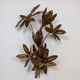 Golden leaf wall light 1970