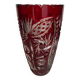 Carved crystal vase