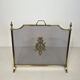 Brass fire screen and grille in the Louis XVI style in the taste of Maison Jansen.