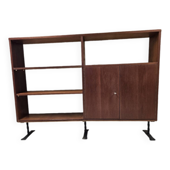 Vintage teak bookcase sideboard 1960