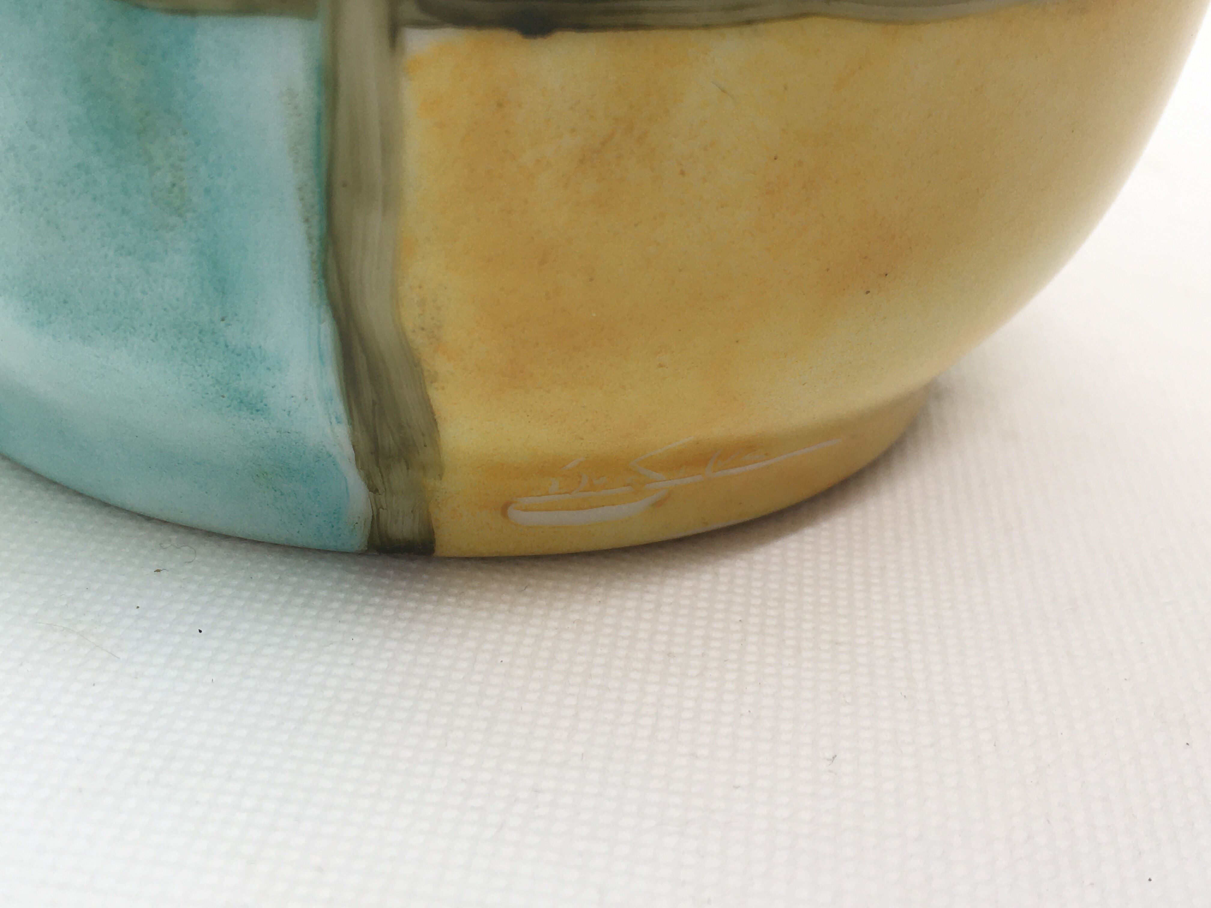Painted opaline vase
