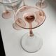Set of 6 pink-footed cocktail glasses design 70s