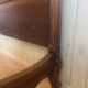 Very beautiful antique double bed in Louis XV style, made of wood and walnut veneer.