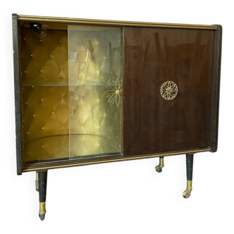 Bright and glass bar cabinet