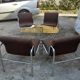 Fauteuils et table des années 1970 design hongrois