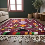 Burgundy Moroccan Berber rug 200cm x 300cm