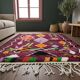 Tapis bordeaux marocain berbère 200cmx300cm