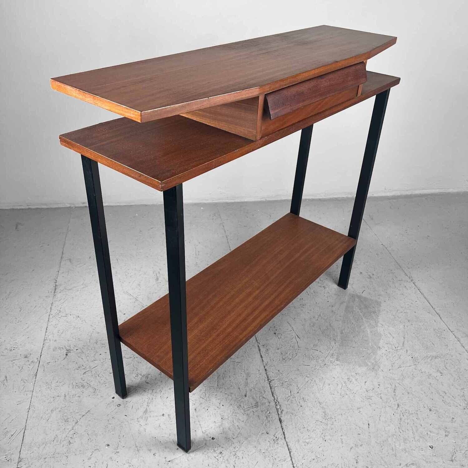 Vintage teak console Italy 1960
