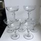 Set of 7 crystal champagne glasses 30s-40s
