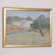 Original Swedish Oil on Panel – “Mountain Village” by Anna Küntzel