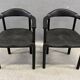 Paire de fauteuils postmodernes noirs, en plastique moulé, années 1980, Europe