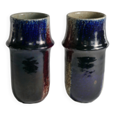 Scandinavian Modern Ceramic Vases, Sylvia Leuchovius, Rörstrand 1976,  Set of 2
