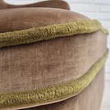 1960s, Danish 2 seater sofa, original condition, furniture velour, beech wood legs.