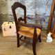 Fauteuil en paille vintage pour enfant