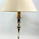 Silver-plated bronze lamp base, candlestick converted into a lamp, H. 53.5 cm