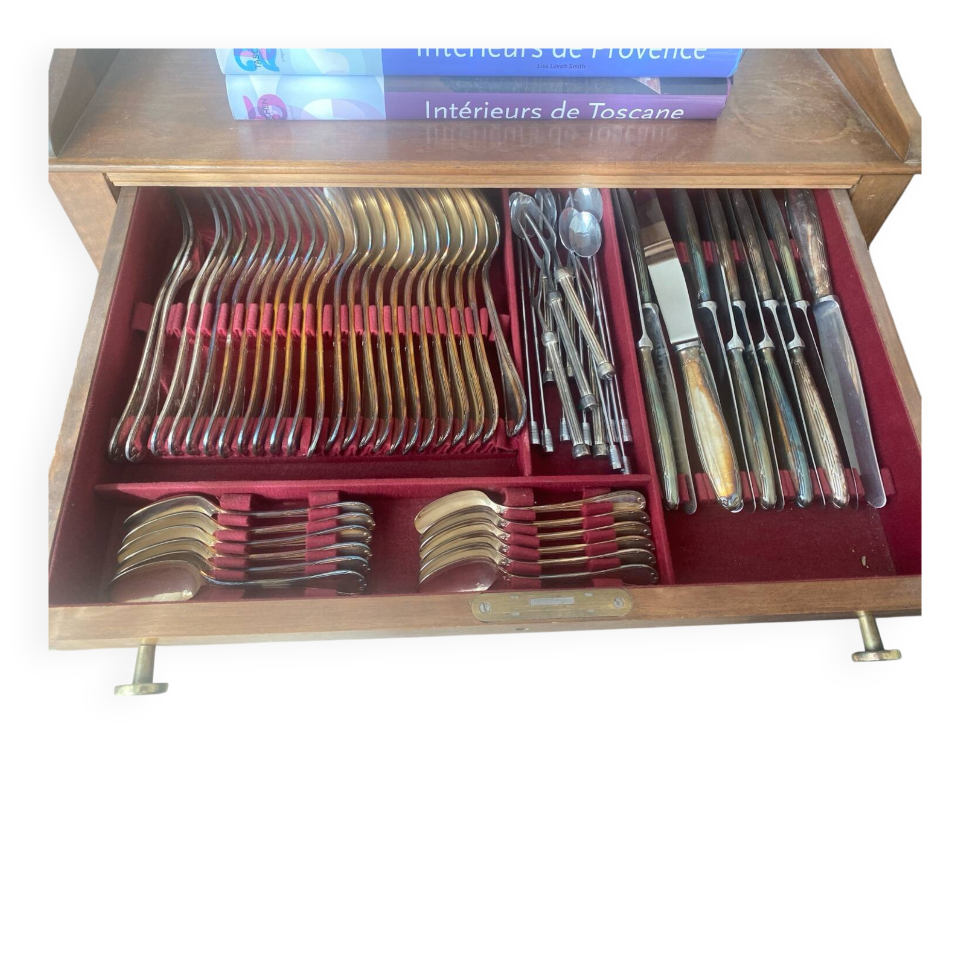 Set of Christofle silver-plated cutlery.