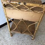 Vintage rattan nightstand