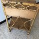 Table de nuit vintage en rotin