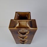 Mid Century Czech Brown Ceramic Vase Ditmar Urbach, 1960's.