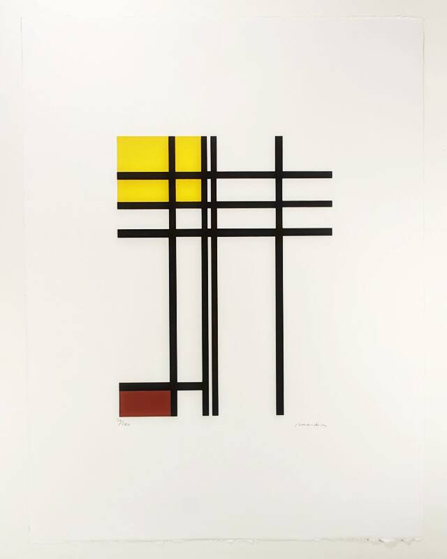 1970s Piet Mondrian Limited Edition Lithograph Numbered in Pencil.