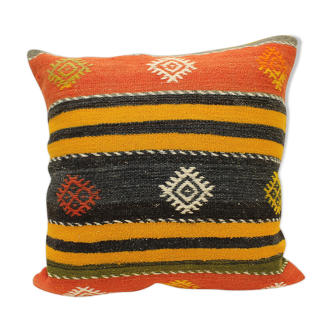 Housse coussin vintage 60x60 cm kilim