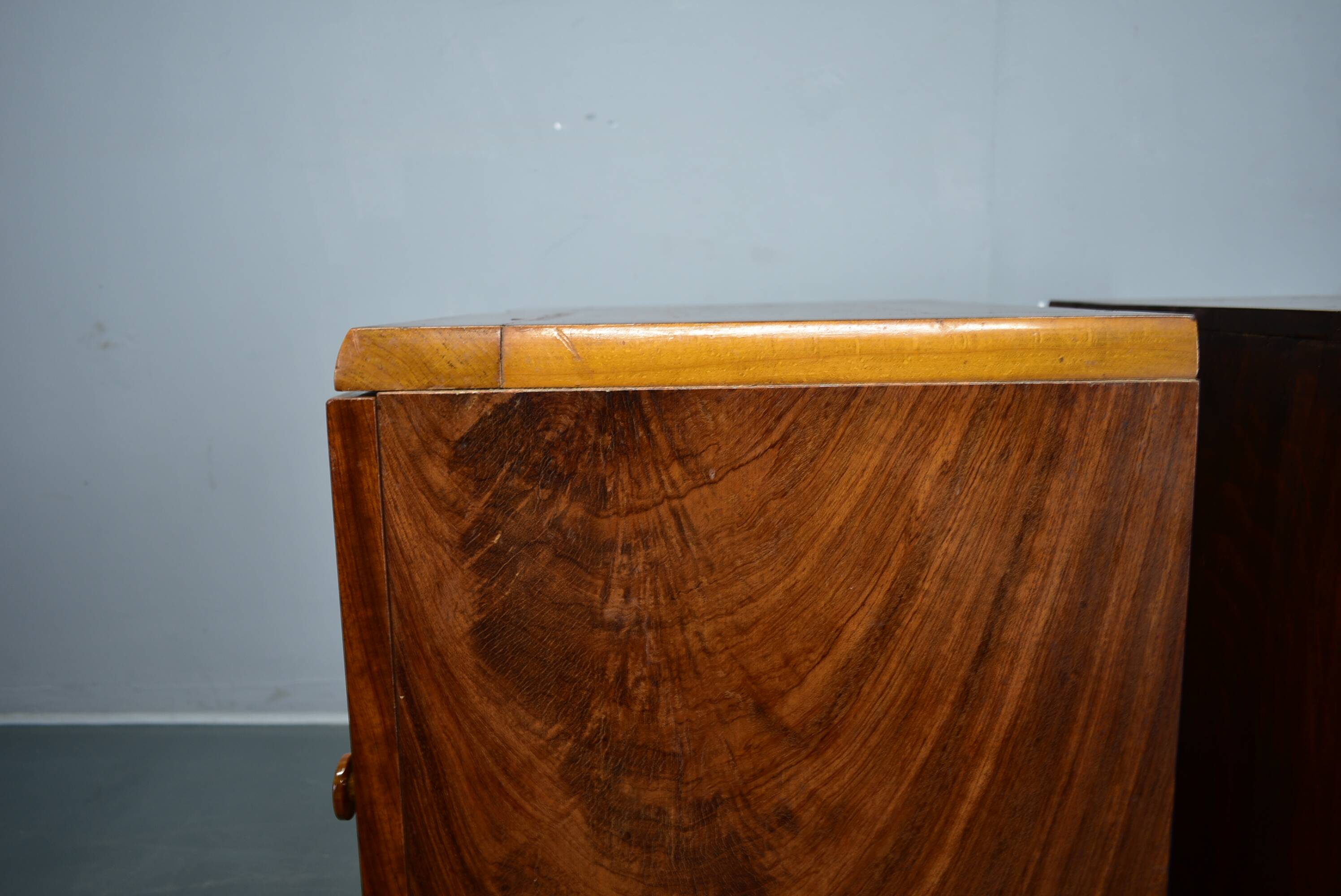 1939s pair of art deco bedside tables, Czechoslovakia