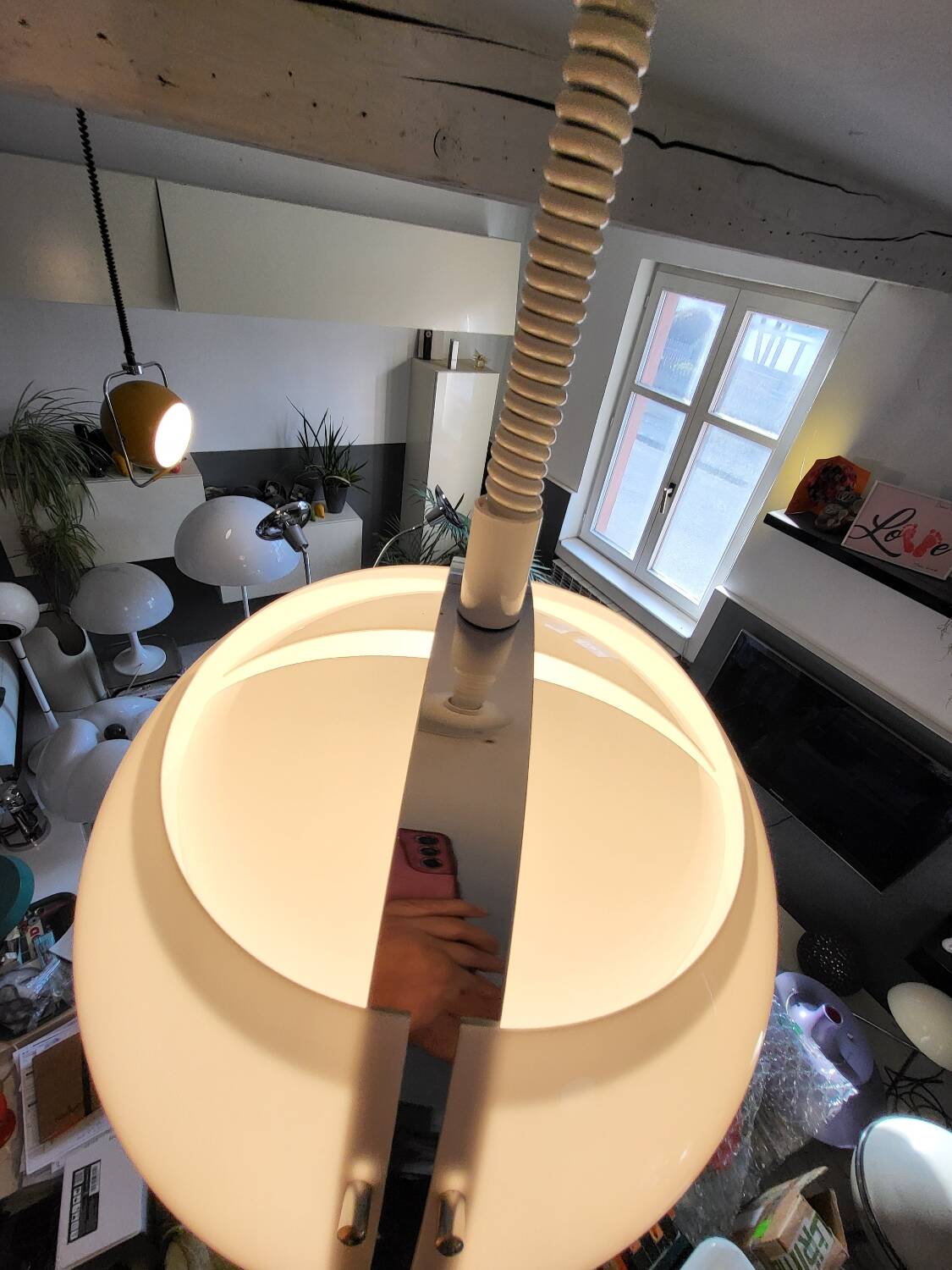 Vintage Harvey Guzzini pendant light