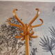 Vintage parrot coat rack in curved wood
