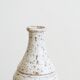 Vase bouteille en grès beige moucheté, années 70