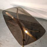 Golden metal coffee table, 70s