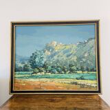 Painting signed Patrick Turion – Provence landscape – Oil on canvas