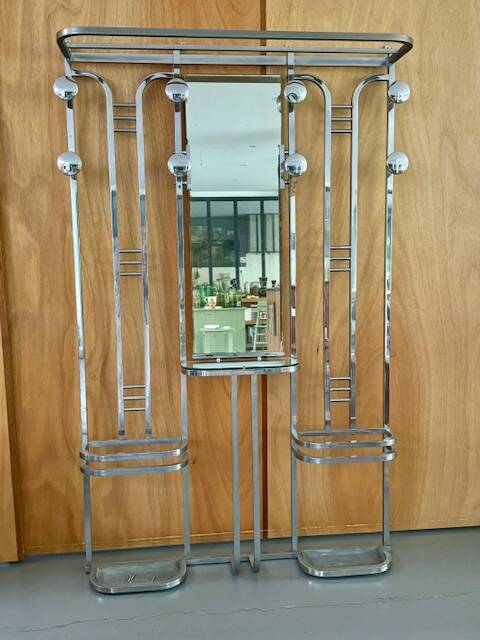 Art deco wall-mounted coat rack