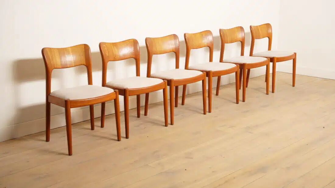6 x dining chair | John Mortensen | Niels Koefoed | Model Ole | Teak
