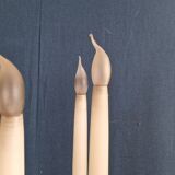 Pair of silver metal candlesticks