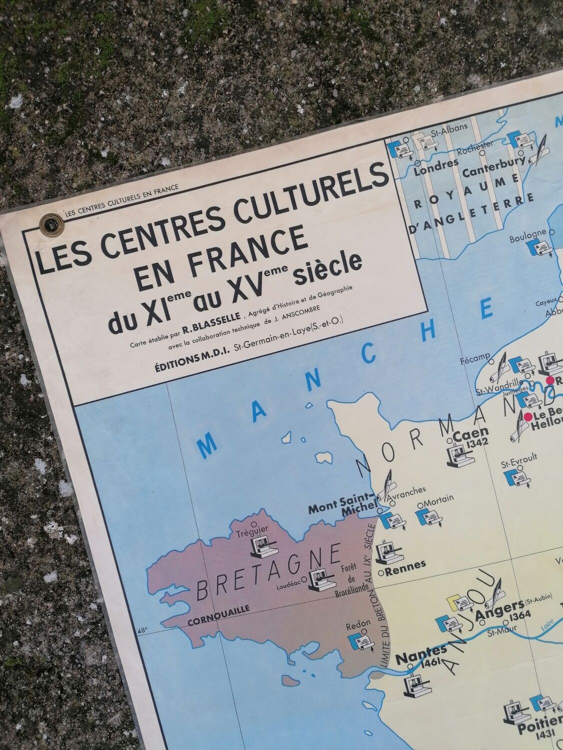 Old MDI History Map: The Crusades-Cultural Centres in France