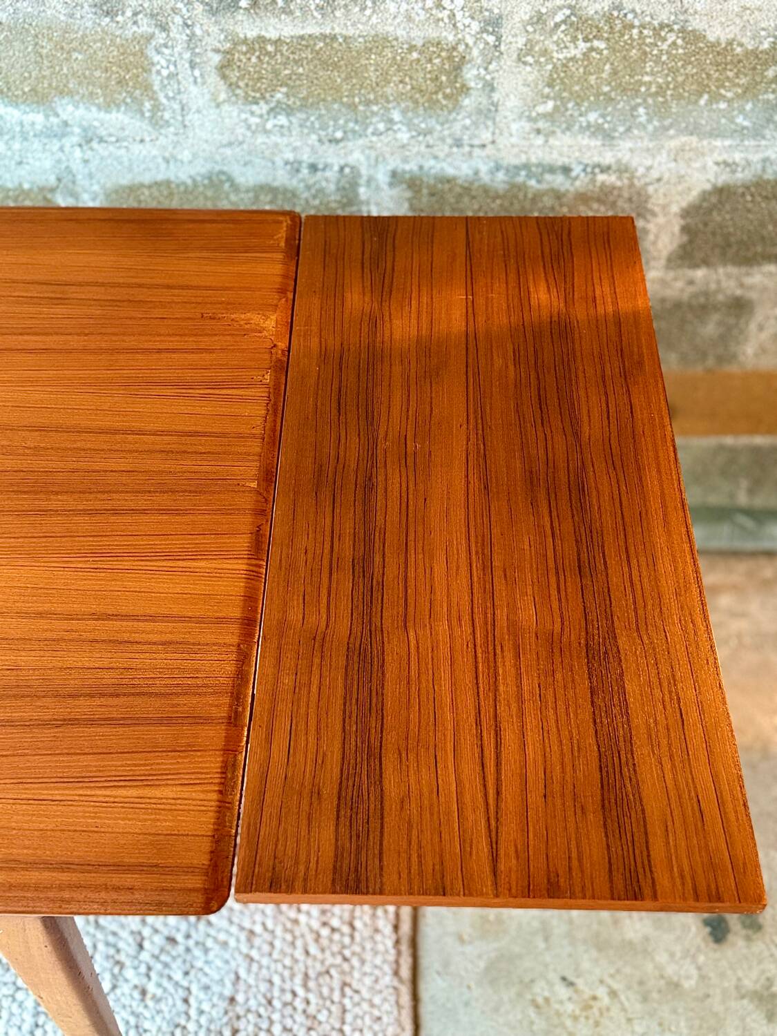 Scandinavian teak table with extensions, 1960s/70s.