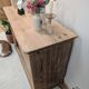 Console, open buffet, old wooden library.