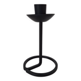 Black wrought iron candlestick