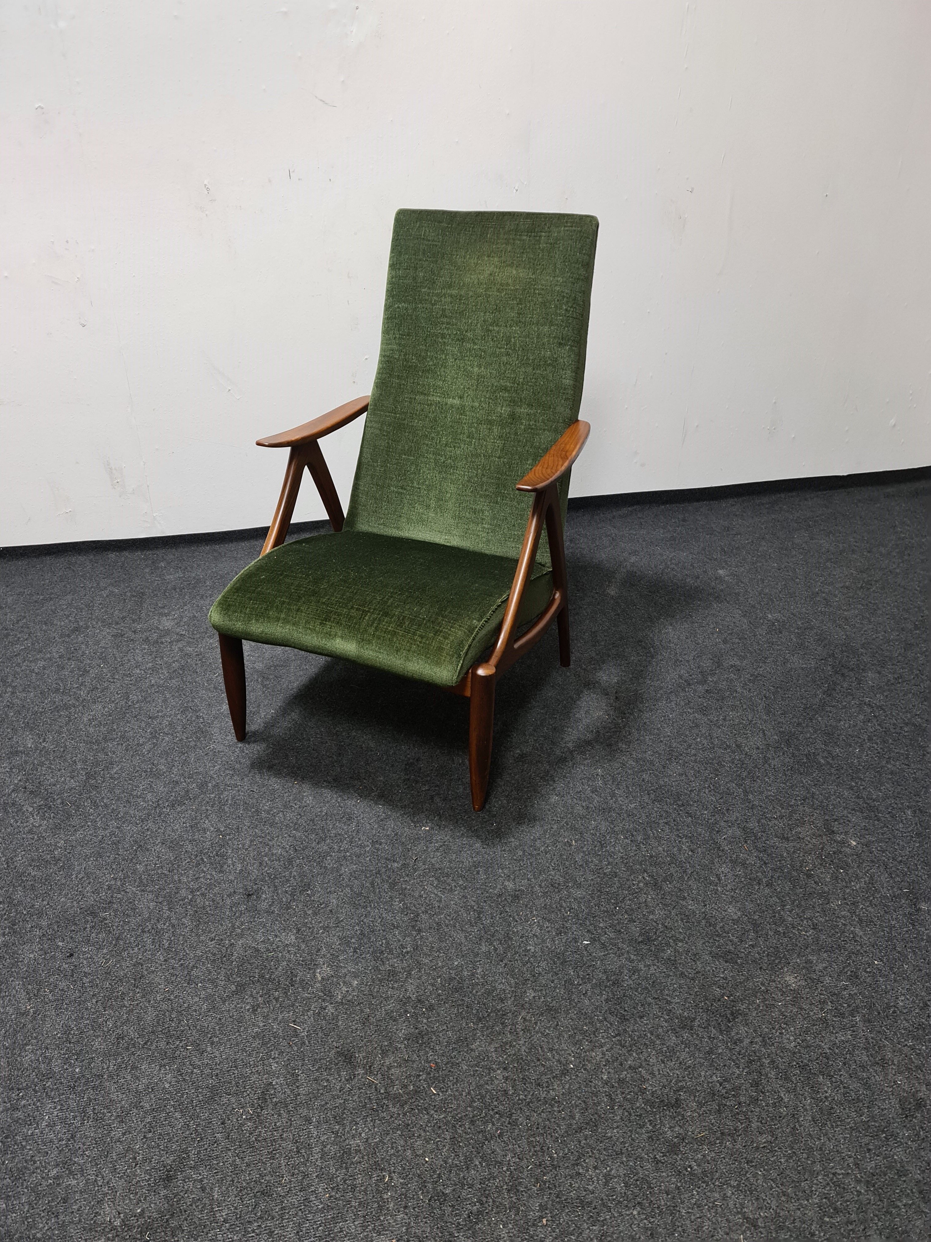 Vintage Dutch design teak armchair