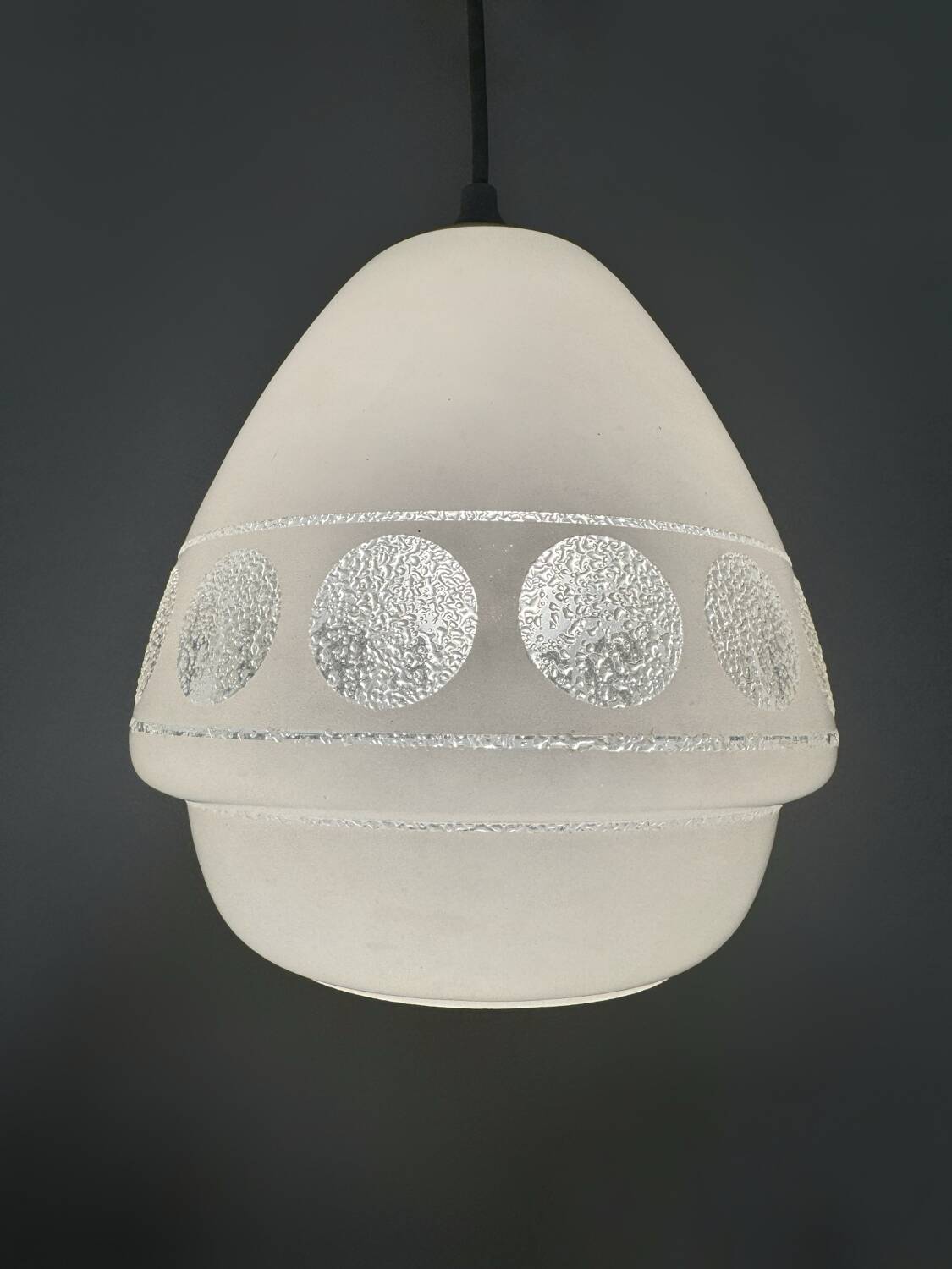 Space Age design glass chandelier from the 70s