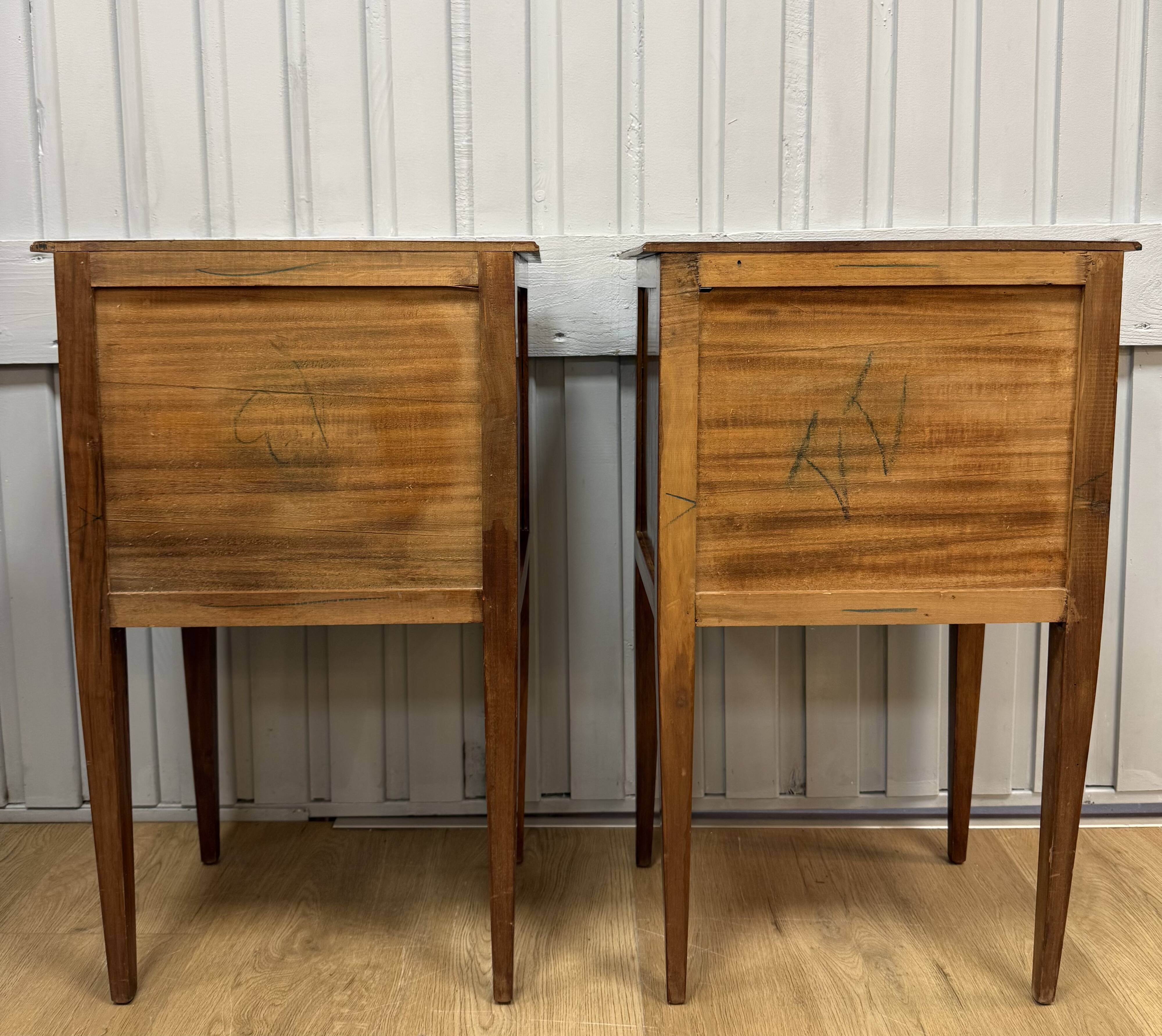 Pair of bedside tables in louis xvi style