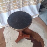 Mahogany and marble pedestal table