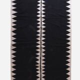 Black Kilim Rug - 303 x 203 cm