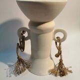 Vase fait main en argile  blanche