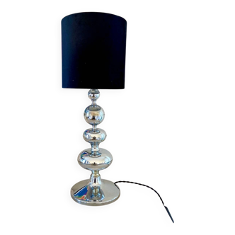 Large "Bulle" lamp in chromed metal - 1970.