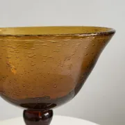 Saladier en verre soufflé de la verrerie de Biot