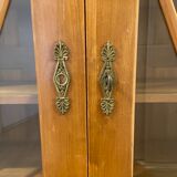 Glass library solid wood