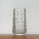 Large Finnish glass block vase from the mid-century by Tamara Aladin for Riihimäki, 1960s.