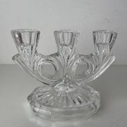 Bougeoir en verre annees 50