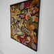 Original French hand-embroidered textile – Griffin & floral design – c.1930–1940